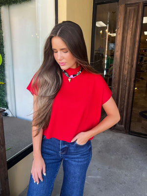 kimmy sweater in red