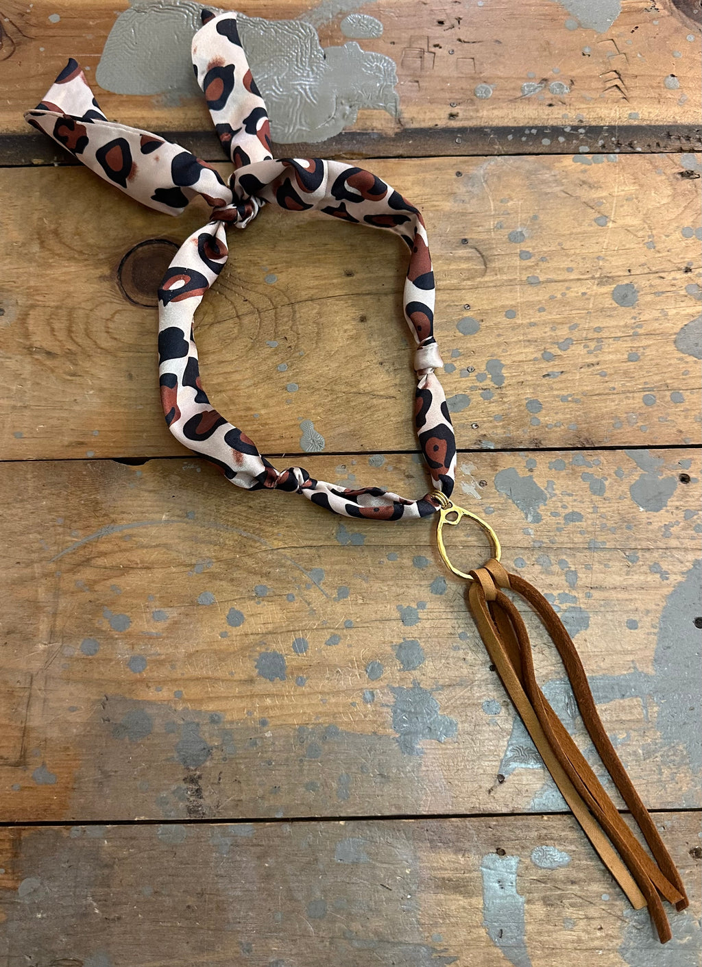 TR scarf necklace #307