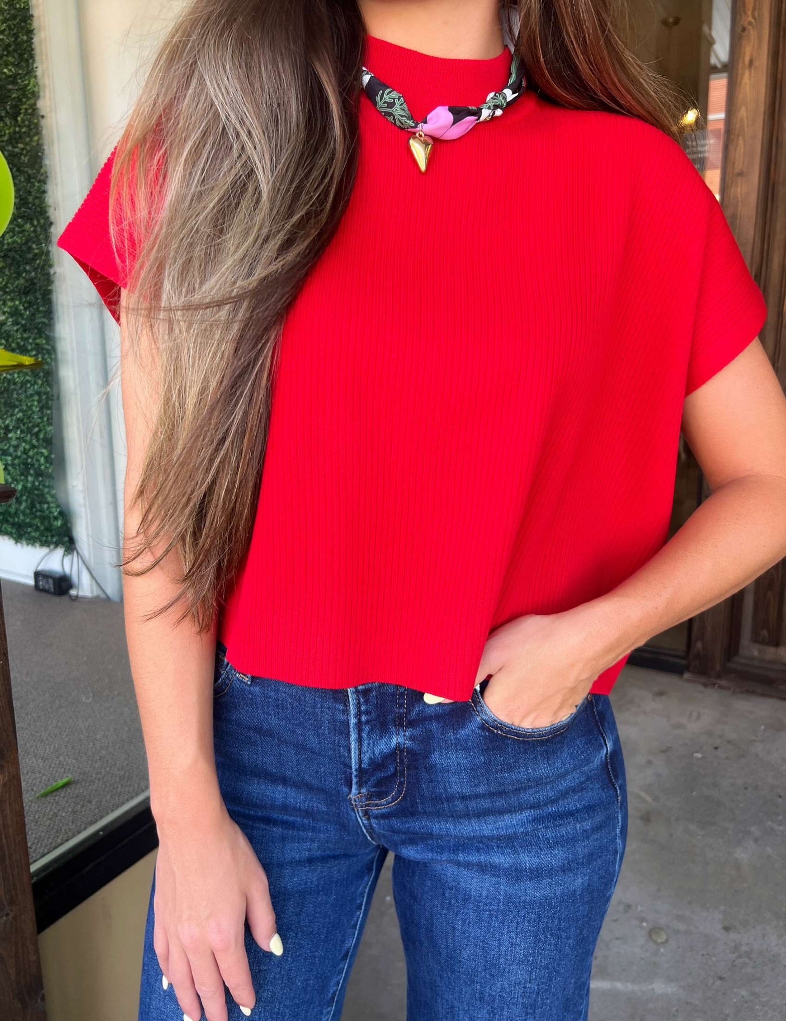 kimmy sweater in red