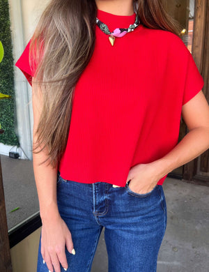 kimmy sweater in red