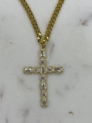 jto #5 jeweled cross necklace