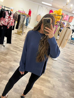 scuba sweatshirt - navy