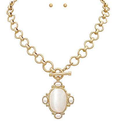 veda necklace white/gold