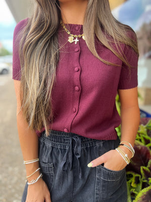 gabby sweater in burgundy