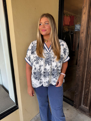 poppy top - navy