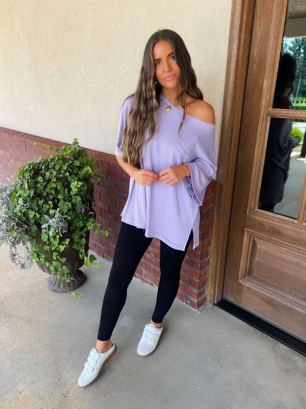 boyfriend tee - lilac