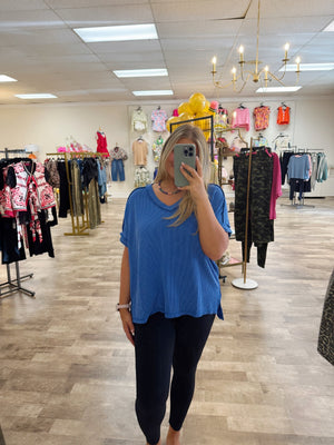 ribbed & ready top - royal