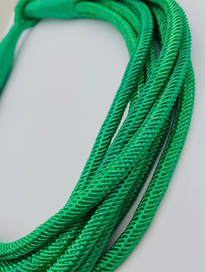 kelly green slub 8-strand necklace - 242