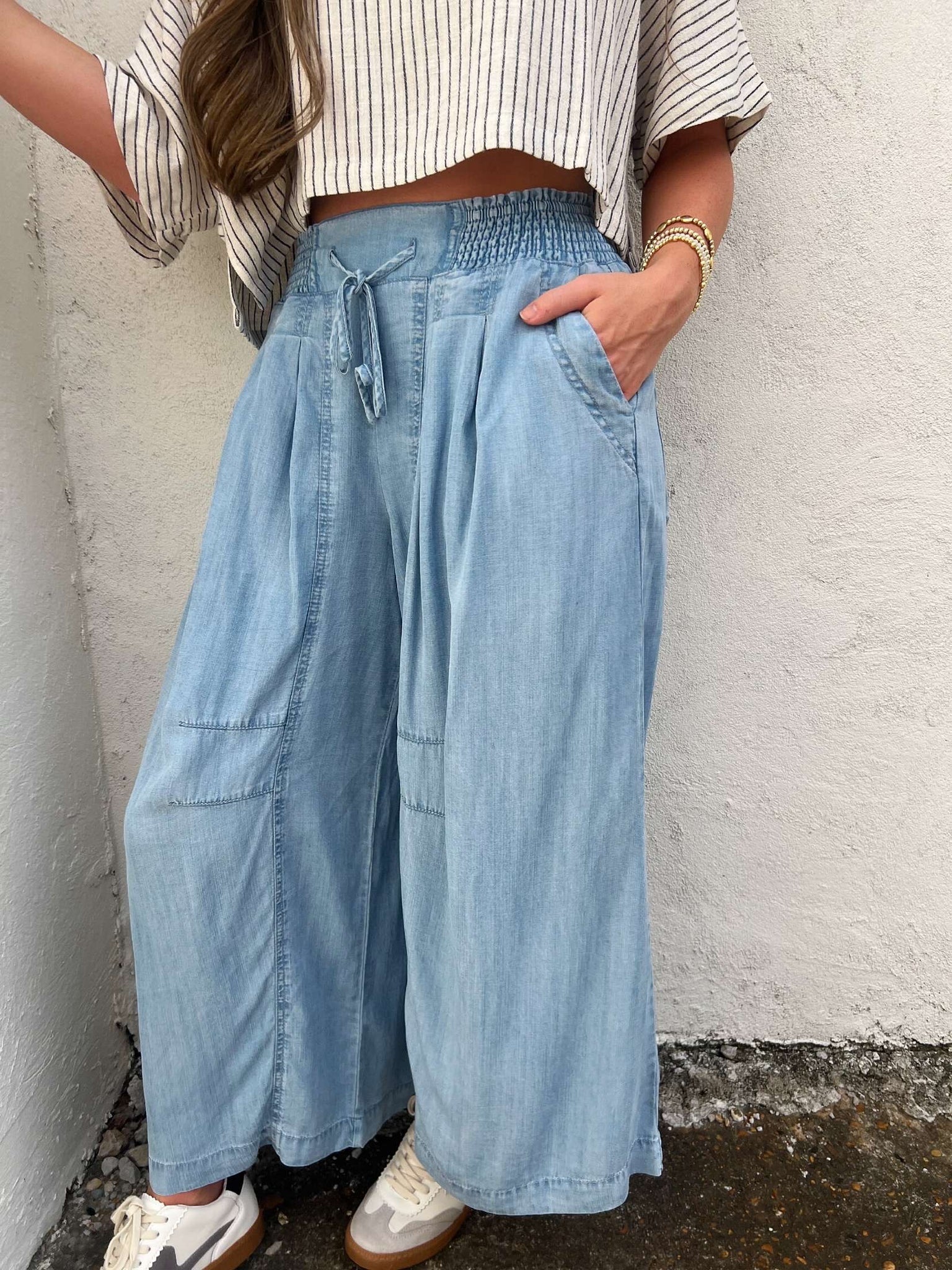 leni tencel barrel pant