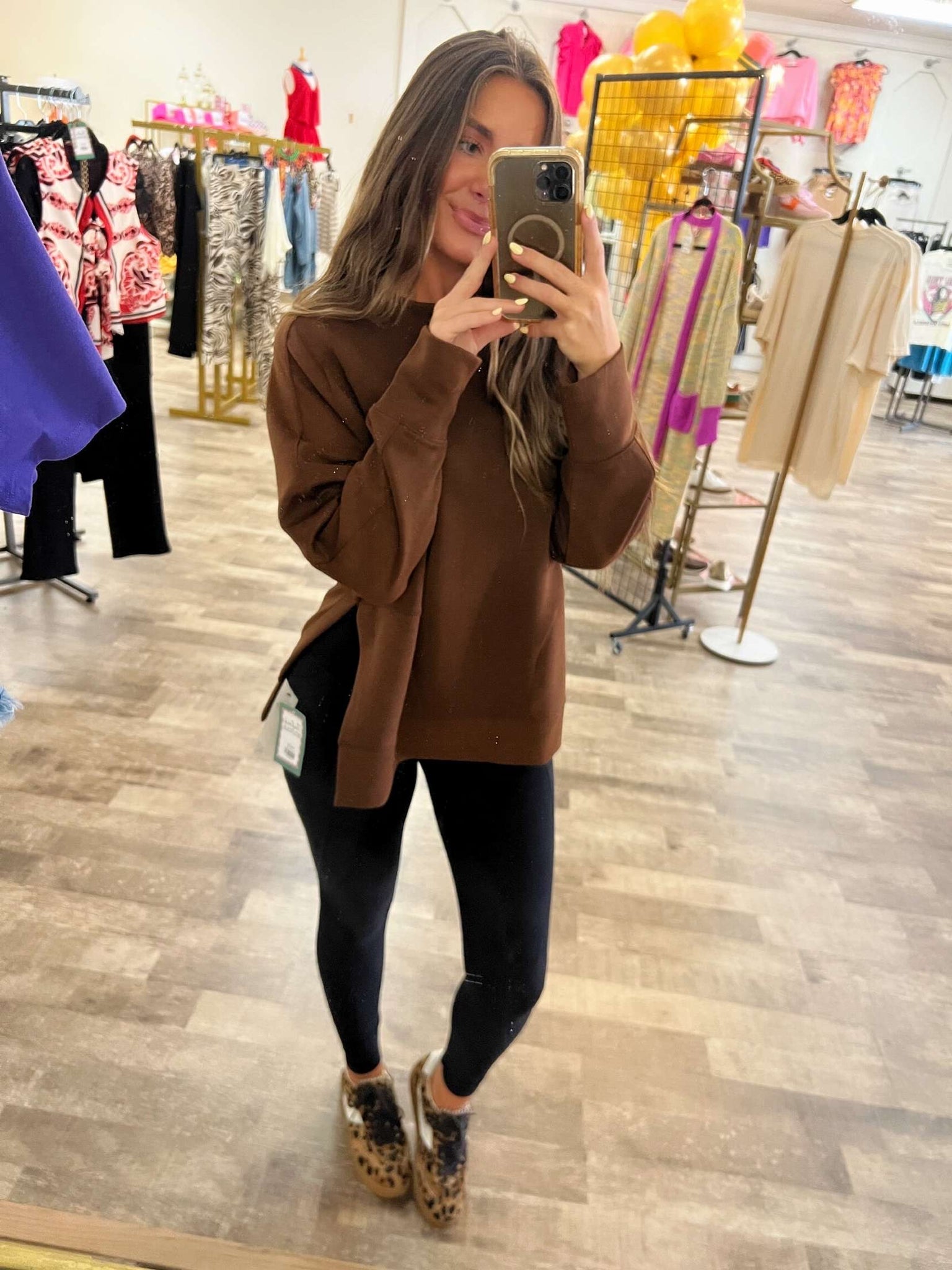 scuba sweatshirt - chocolate