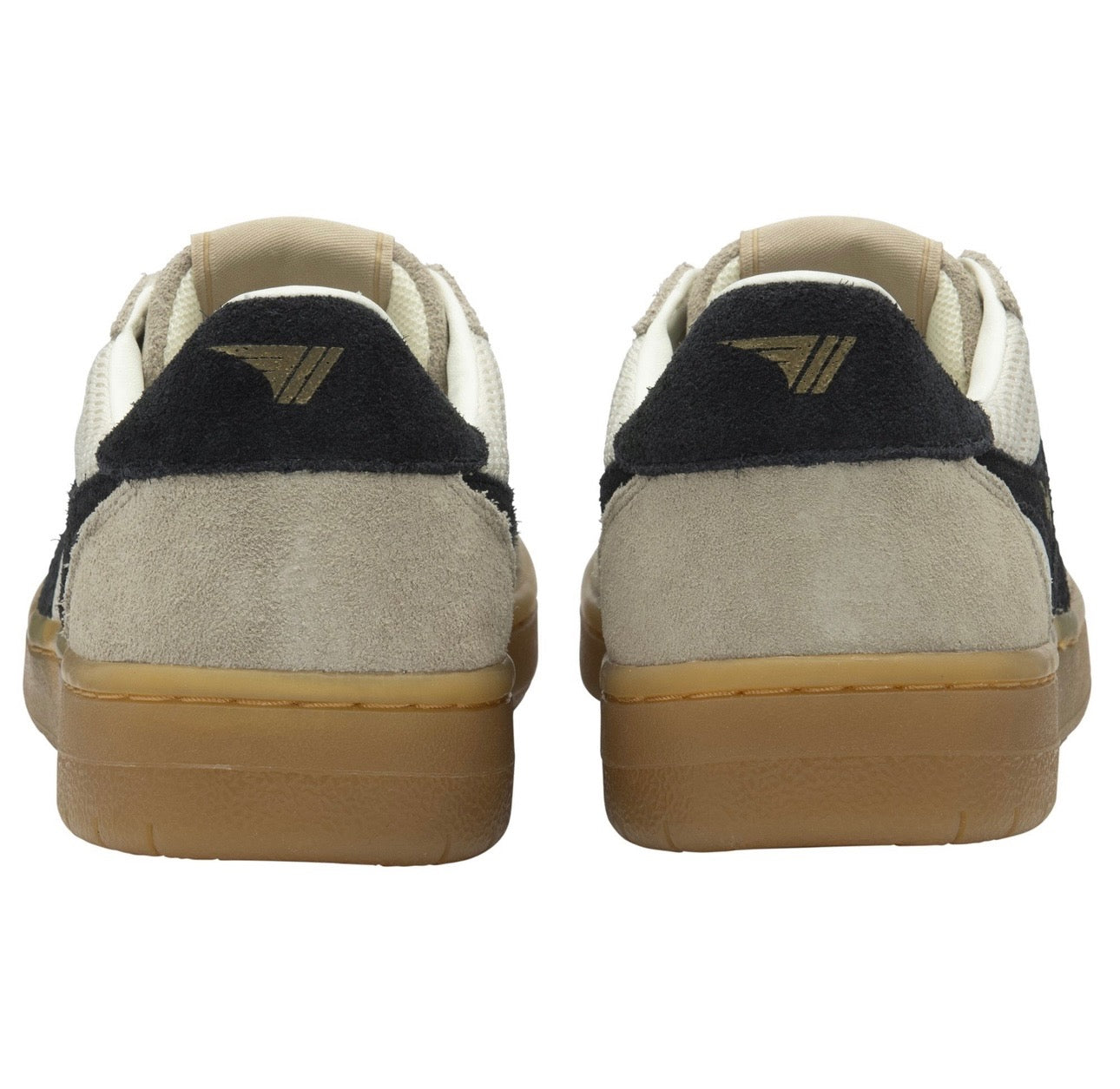 Gola hawk 83 trainer in off white/bone/black/gum