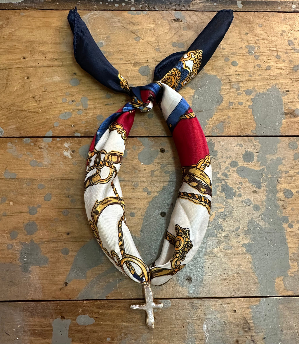 TR scarf necklace #210