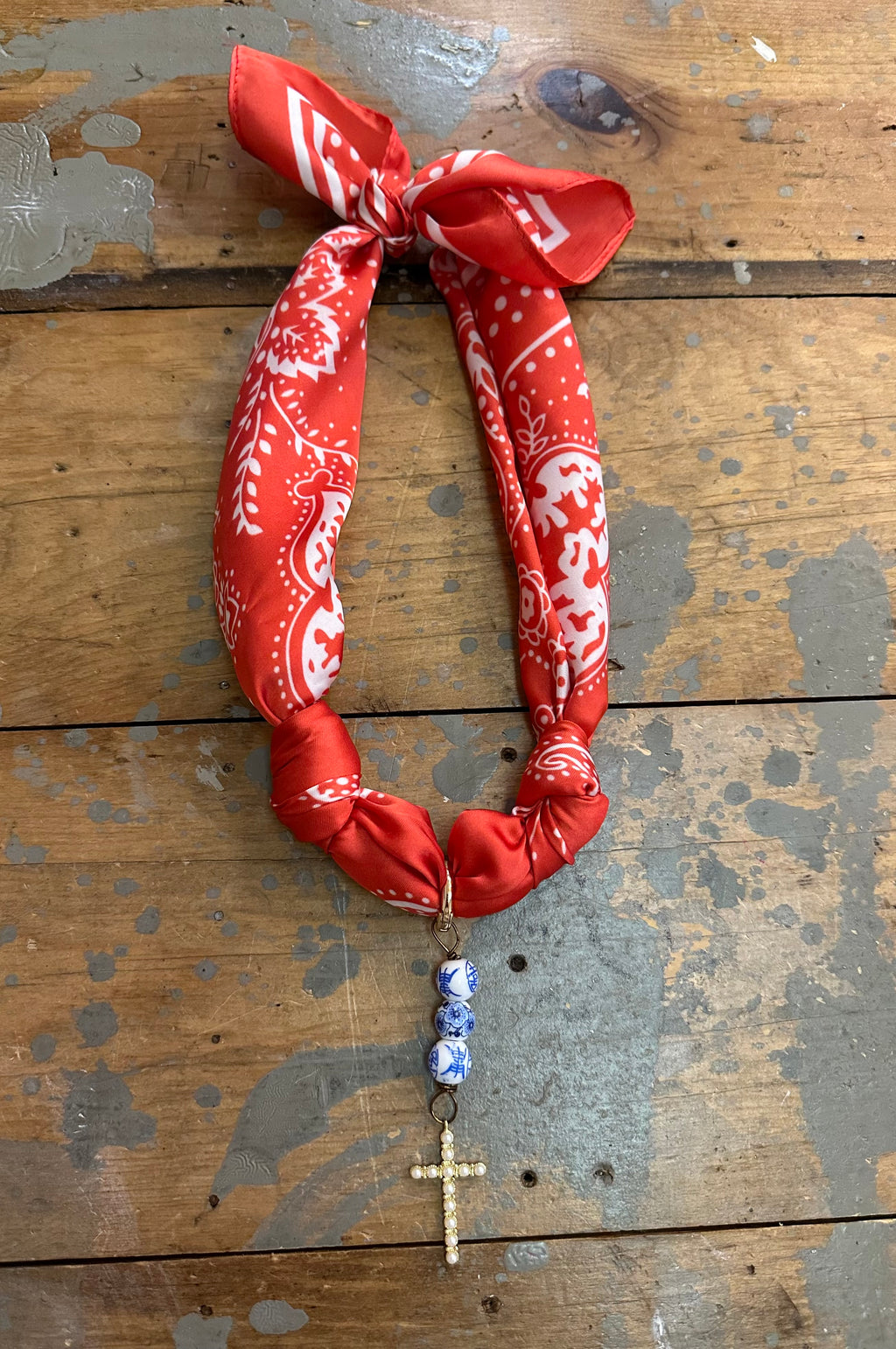 TR scarf necklace #276