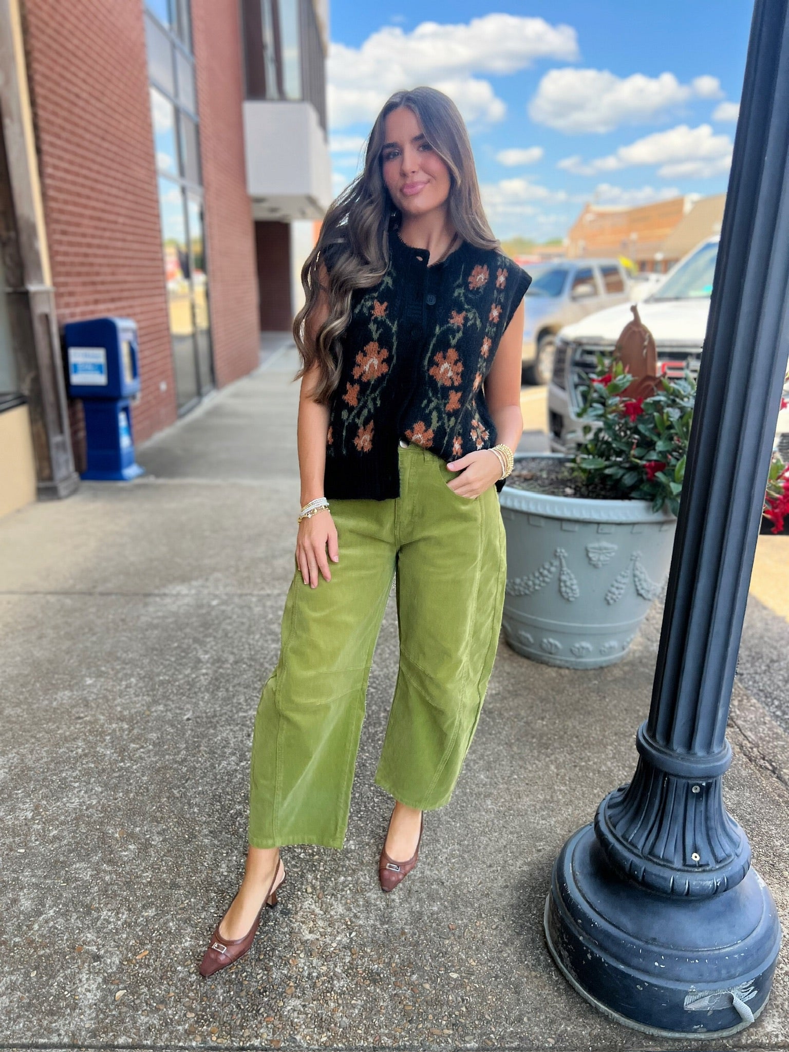 harper corduroy barrel pant