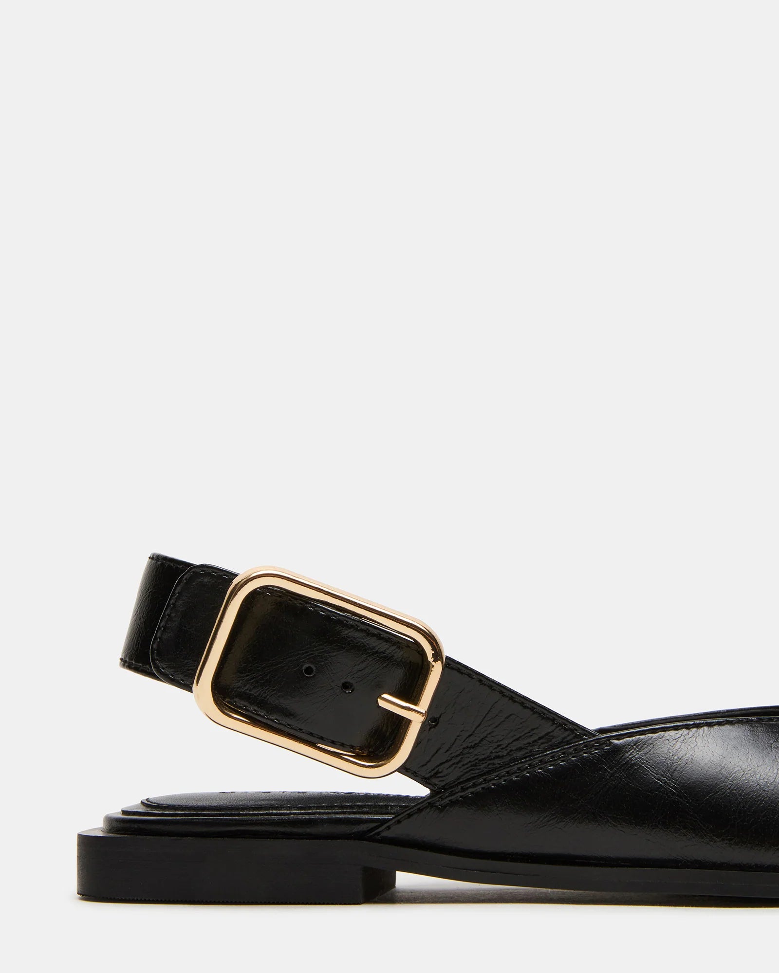 steve madden shay black leather sling back ballet flat