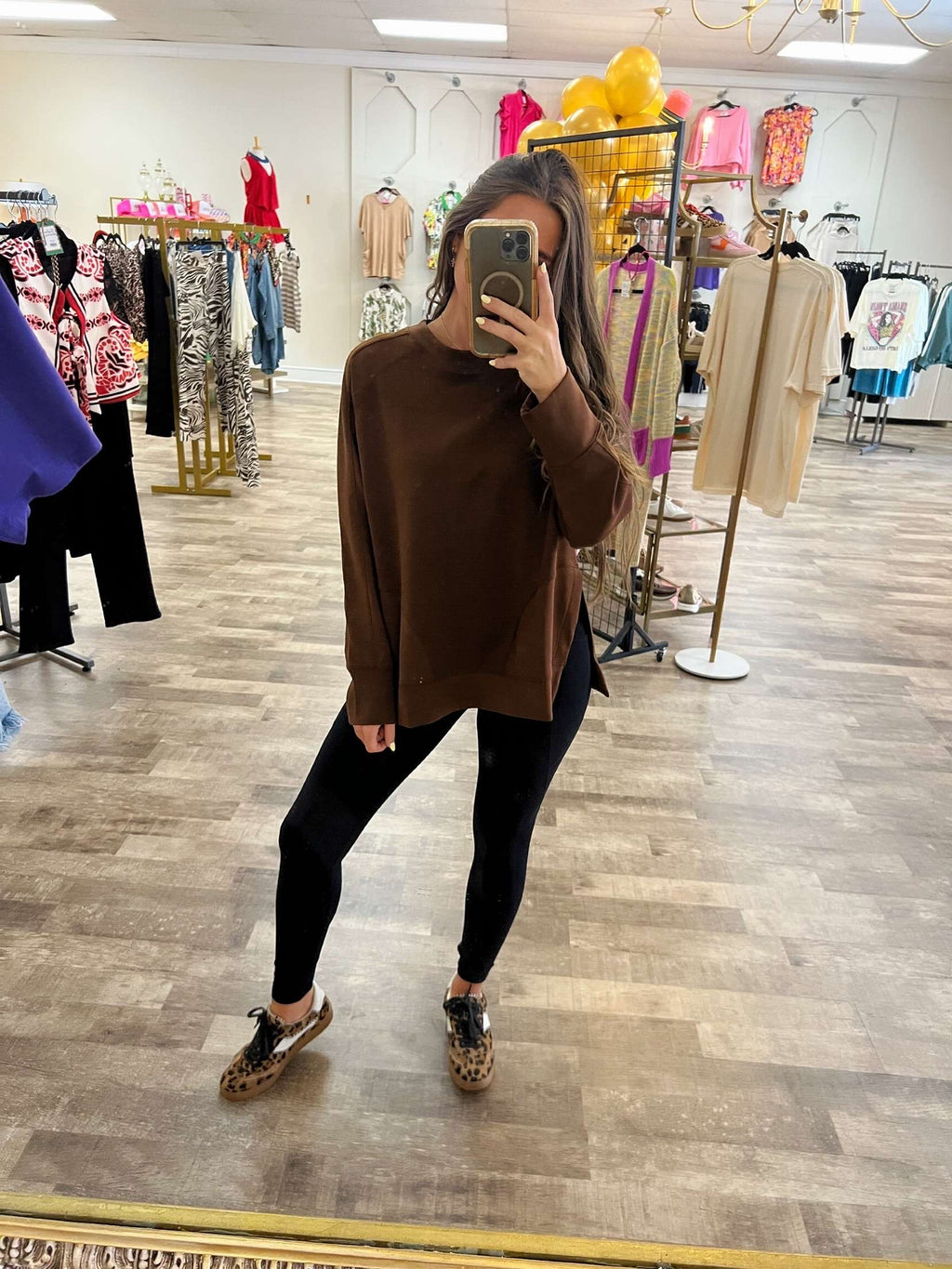 scuba sweatshirt - chocolate