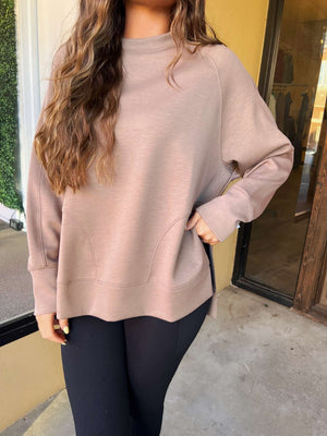 scuba pullover in mocha