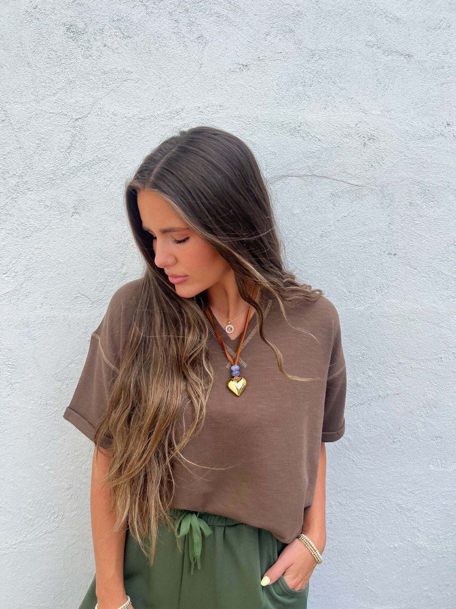 rayna top - brown
