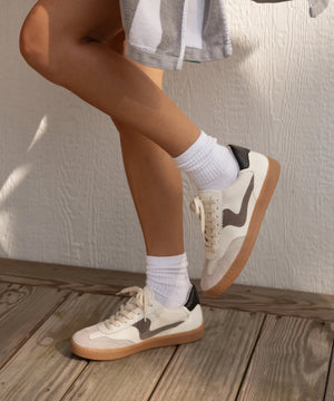 dolce vita notice - white / grey leather