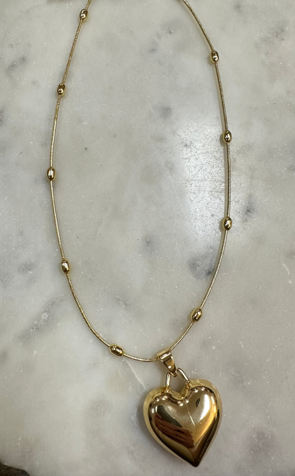 JTO bubble heart necklace large