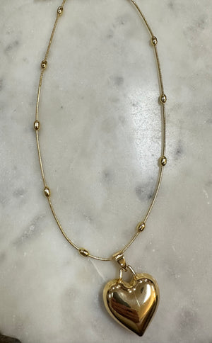 JTO bubble heart necklace large