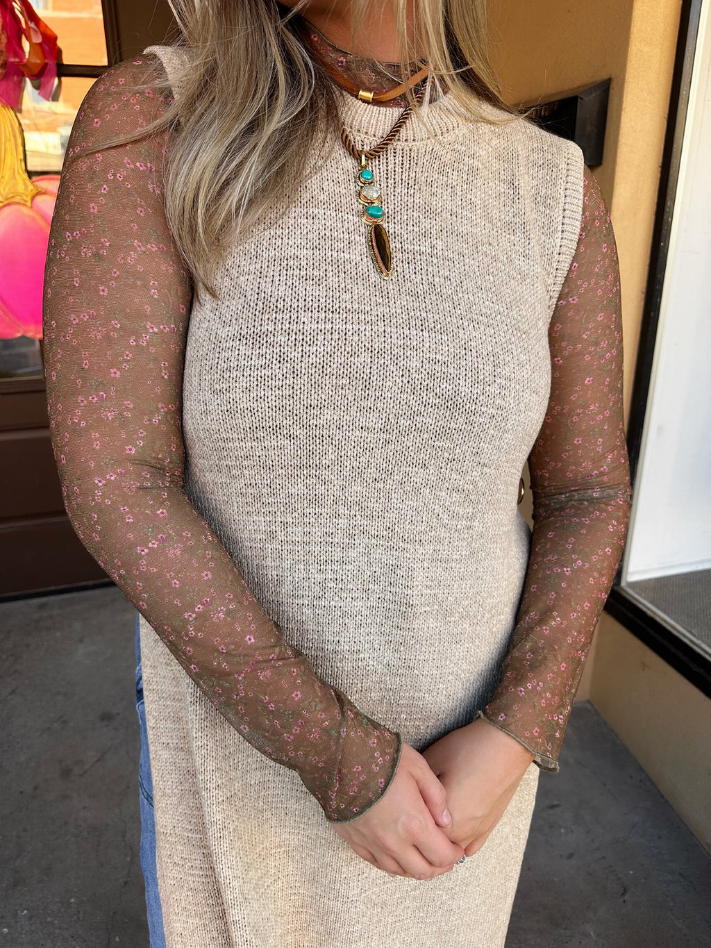 greer lace layering top