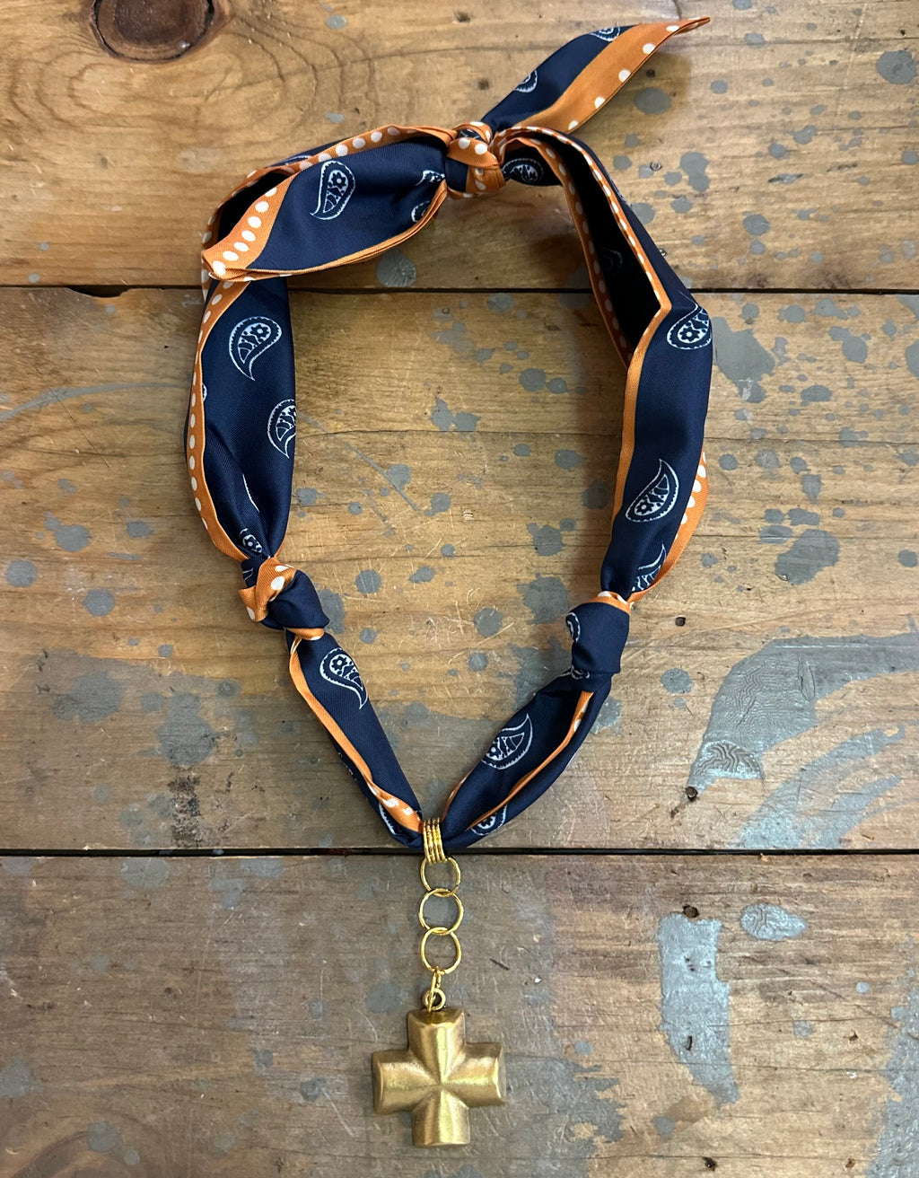 TR scarf necklace #219