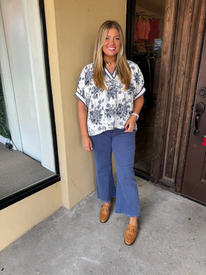 poppy top - navy