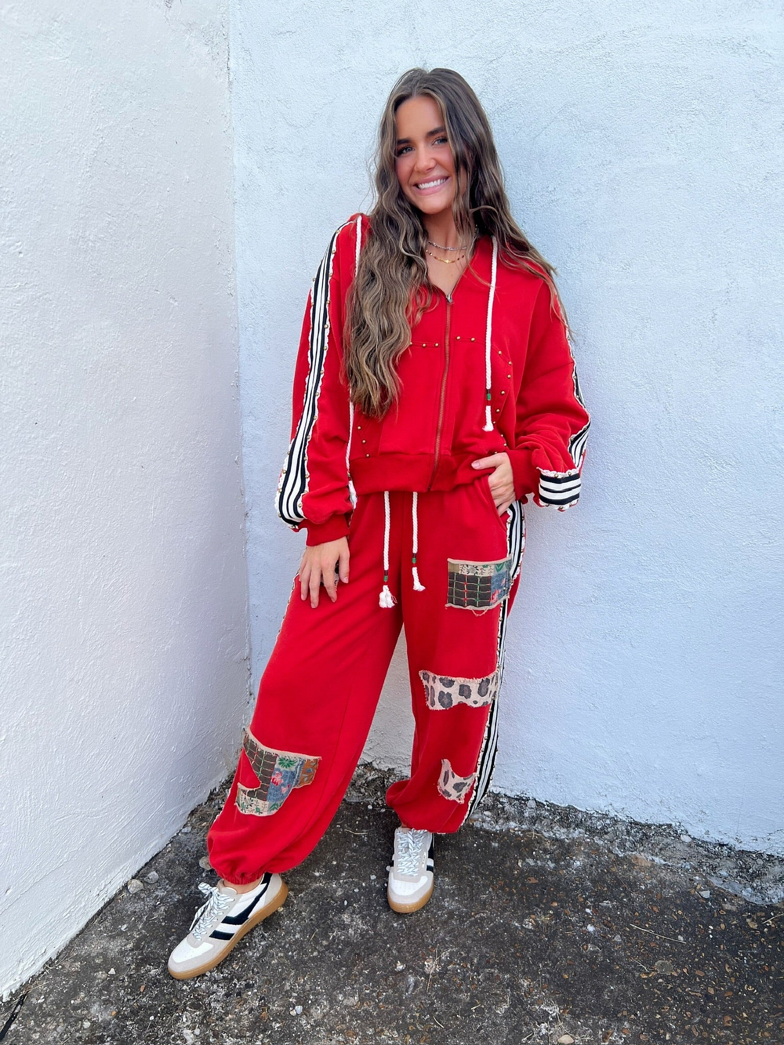 roxy red zip up hoodie