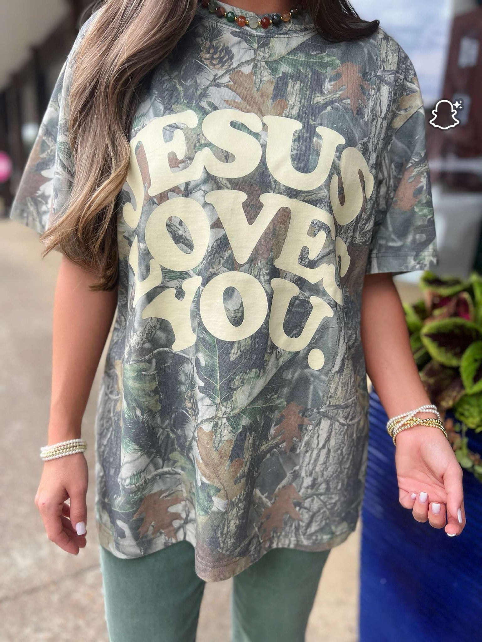 Jesus loves you camo tee