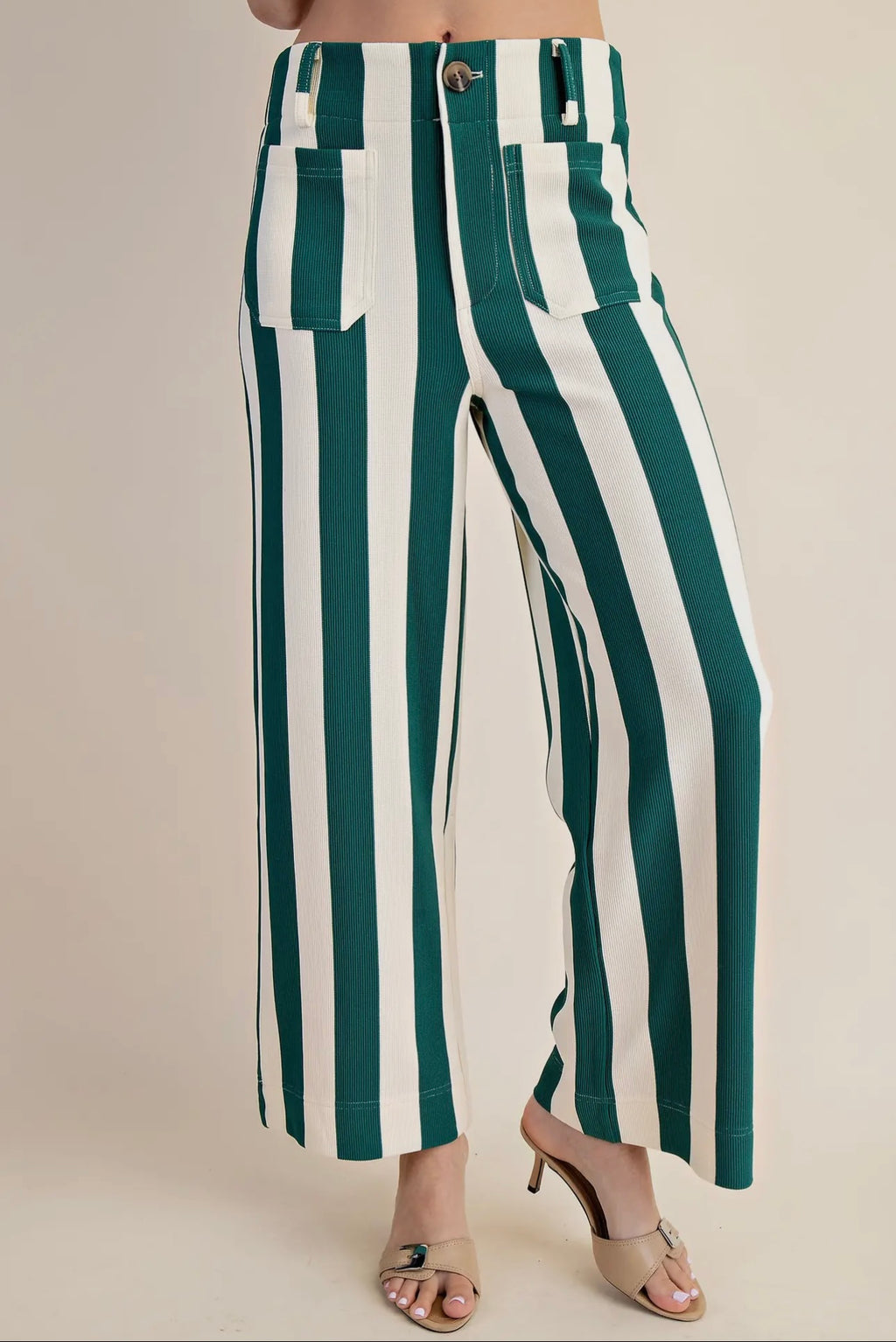 carraway cropped wide leg pant in hunter