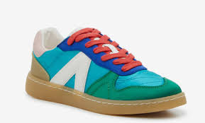 mia vesta sneaker - turquoise / green multi