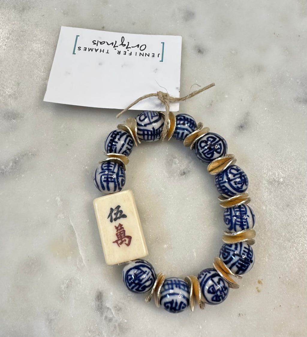 mahjong beaded bracelet #14