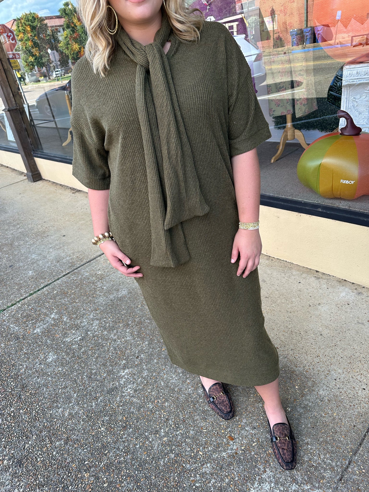 sammy ribbed maxi in olive