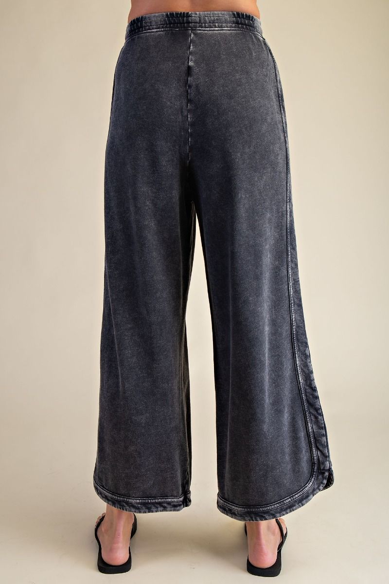 terry wide pant in ash