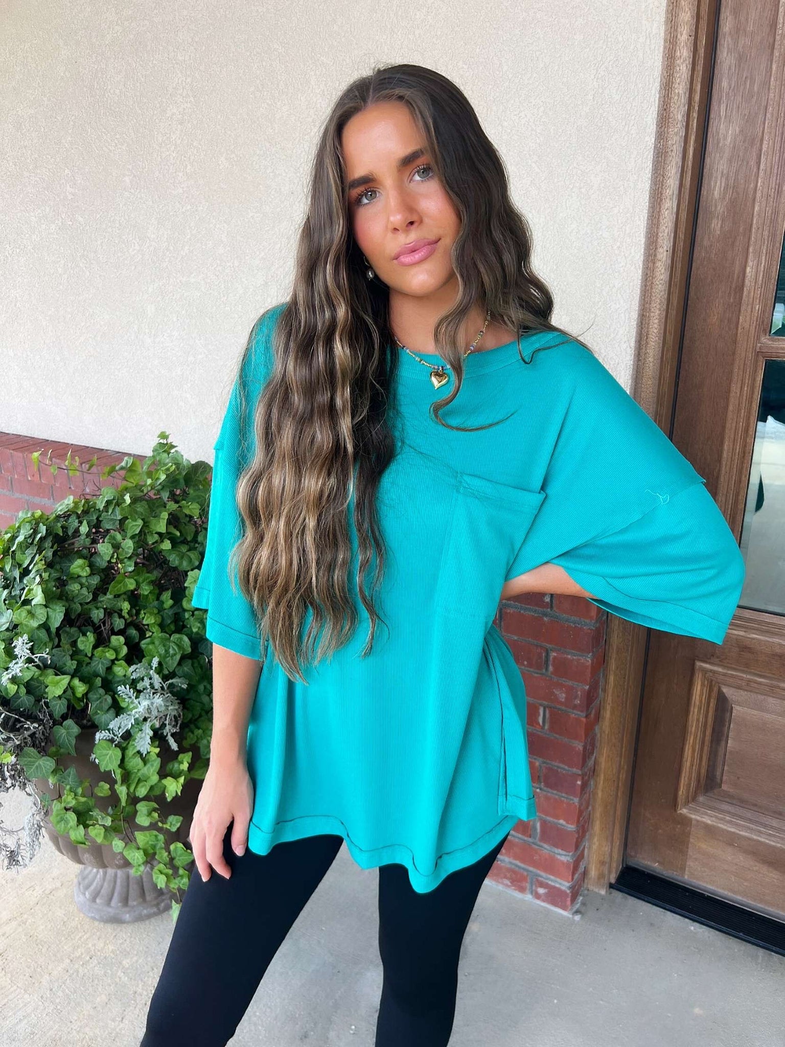 boyfriend tee - emerald