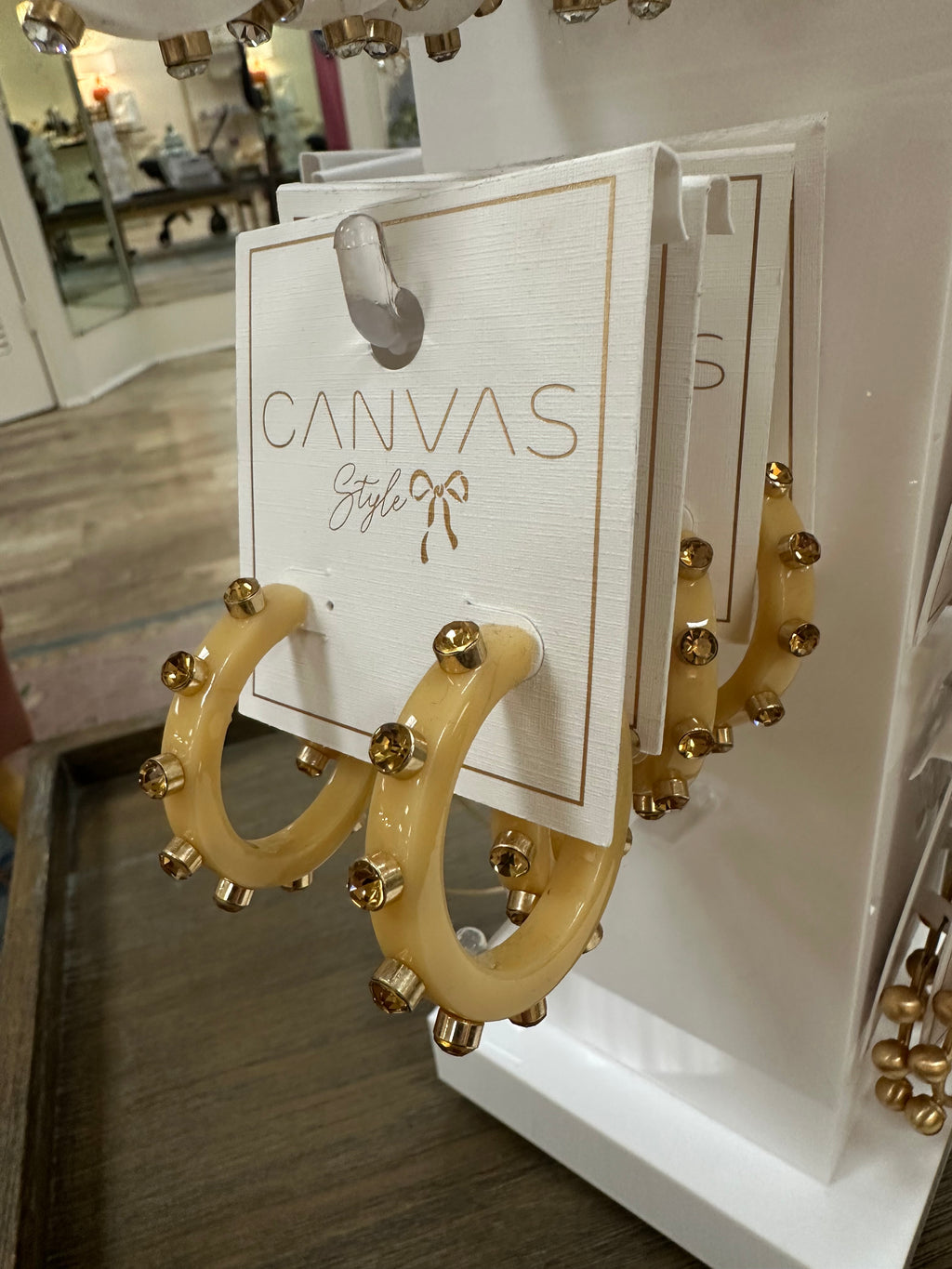 resin hoop - tan