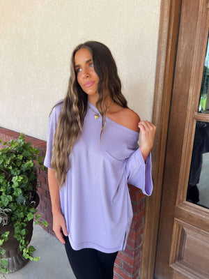 boyfriend tee - lilac