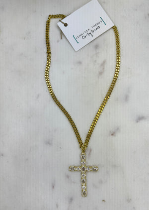 jto #5 jeweled cross necklace