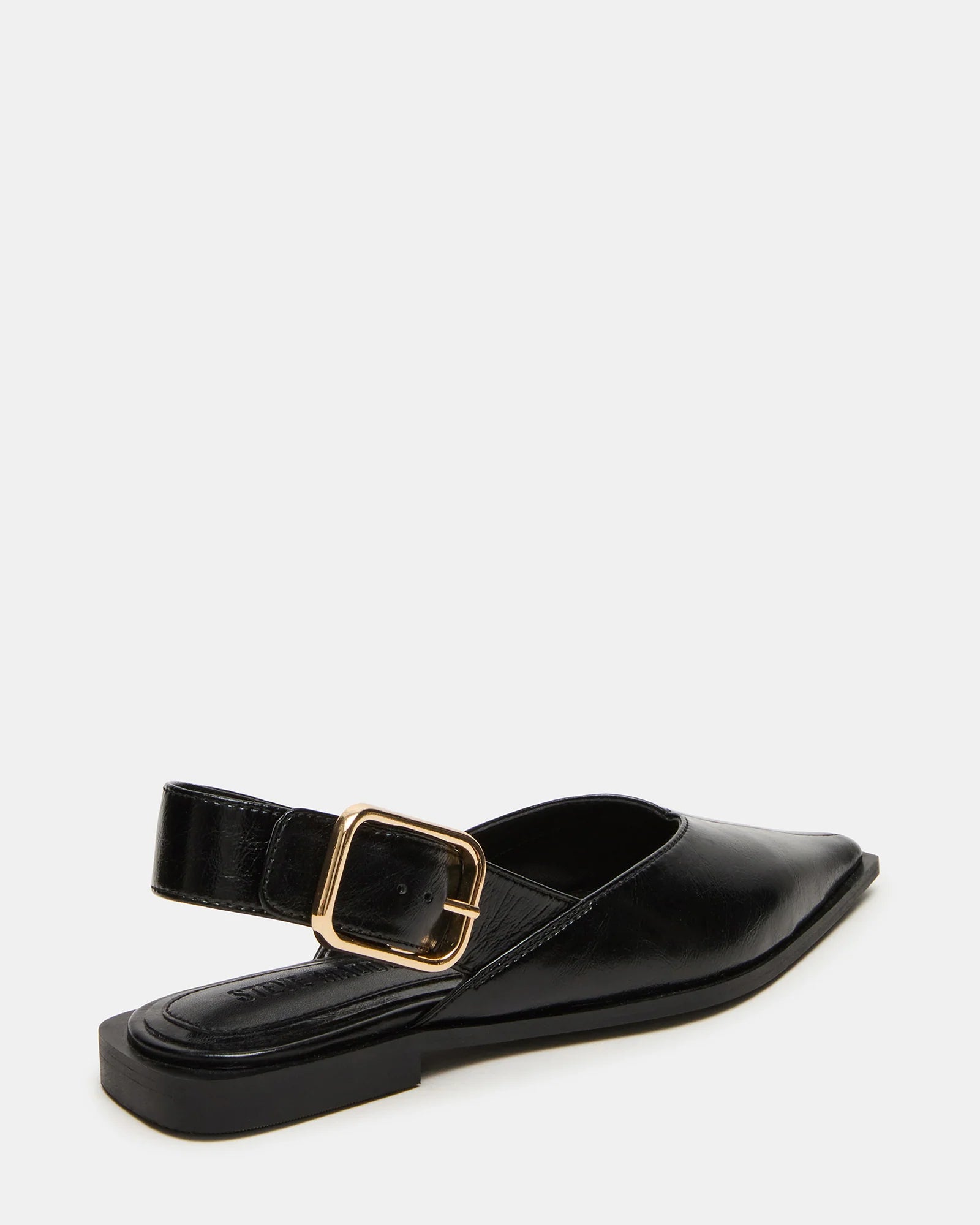steve madden shay black leather sling back ballet flat
