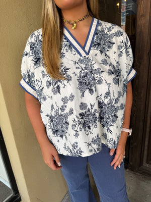 poppy top - navy