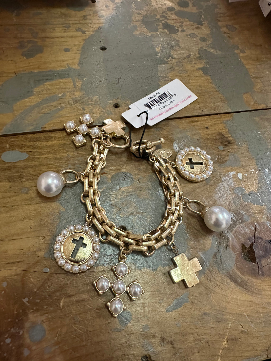 heaven cross charm bracelet