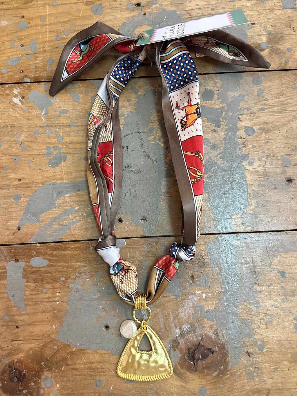 TR scarf necklace #150