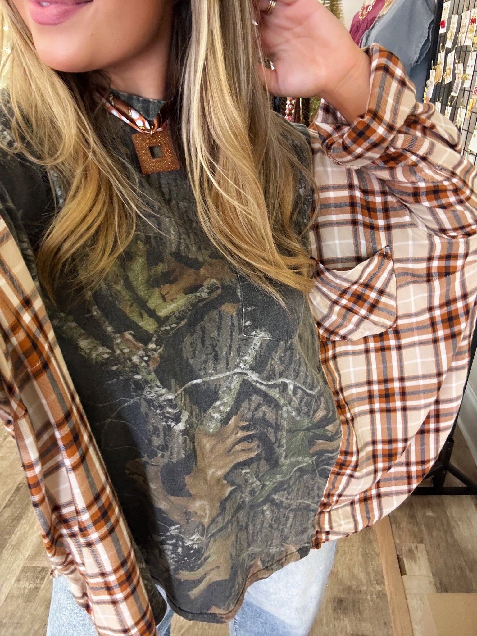 camo one of a kind top