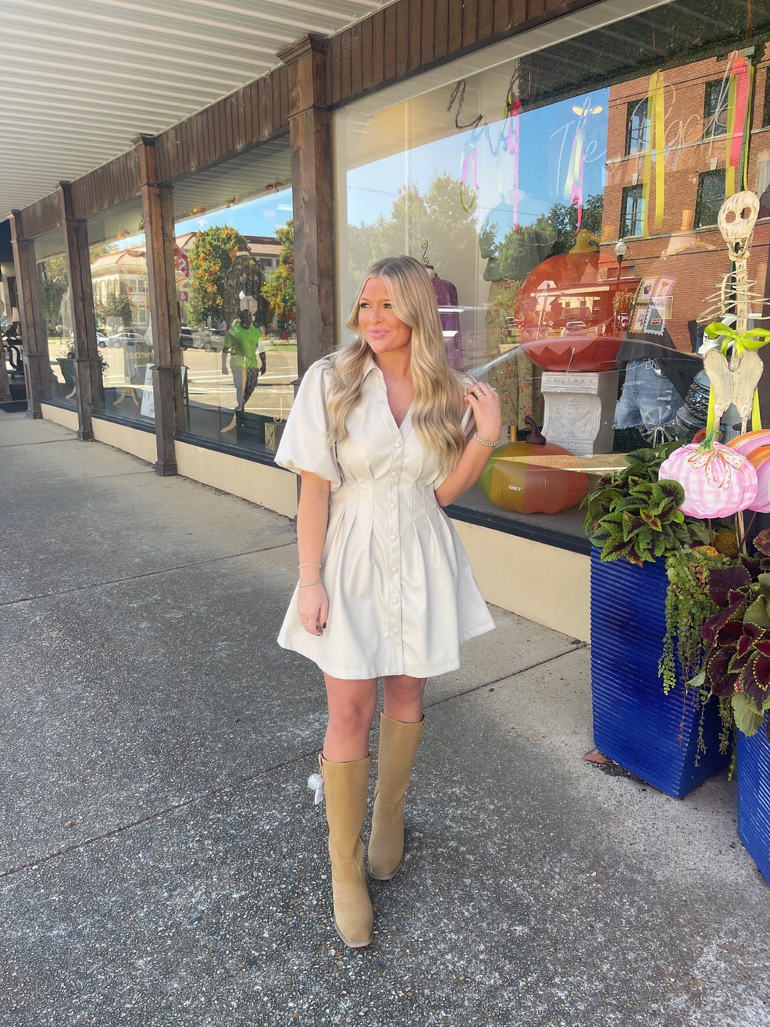 posey leather shirtdress