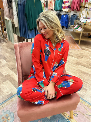 nutcracker pjs - red long sleeve