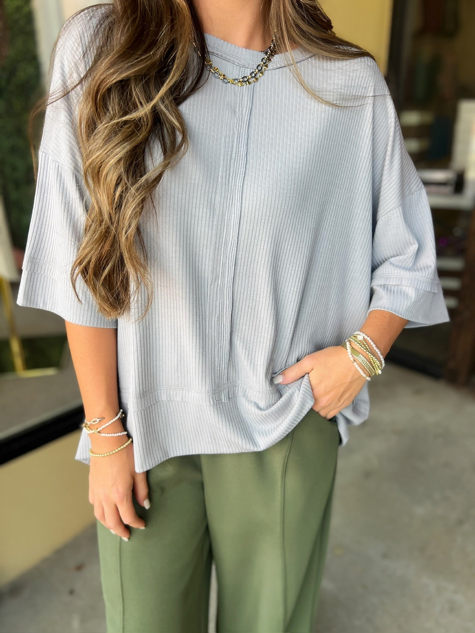 back to the basics tee in grey