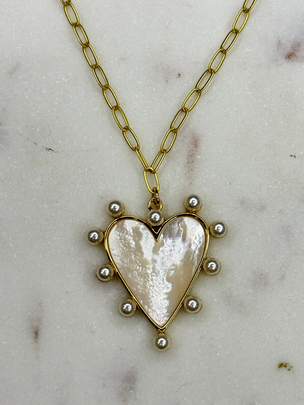 jto #13 pearl + heart necklace