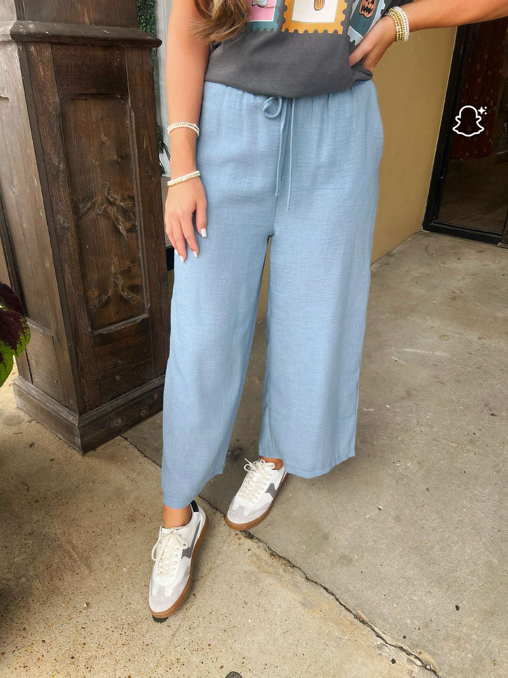 something good pant in dusty blue