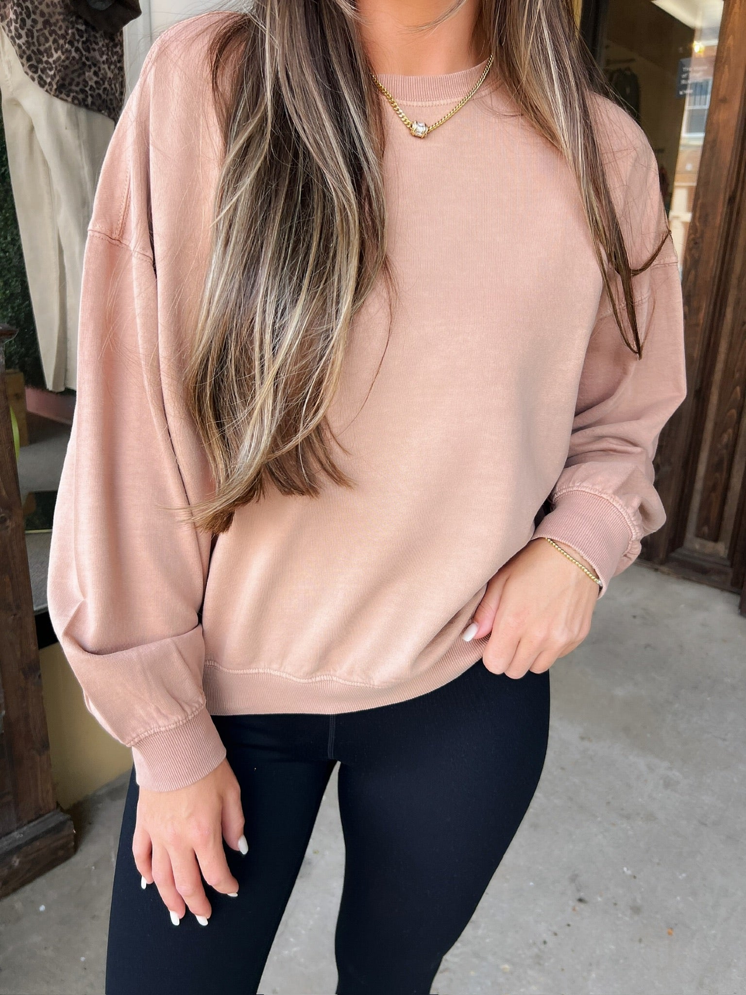 simply the best sweatshirt in tan